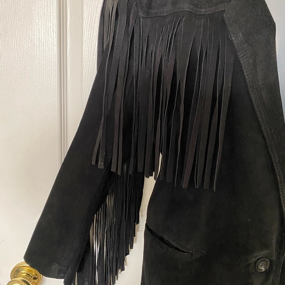 Vintage Western Fringe Jacket Suede Southwestern Cowboy Boho M - Picture 6 of 11